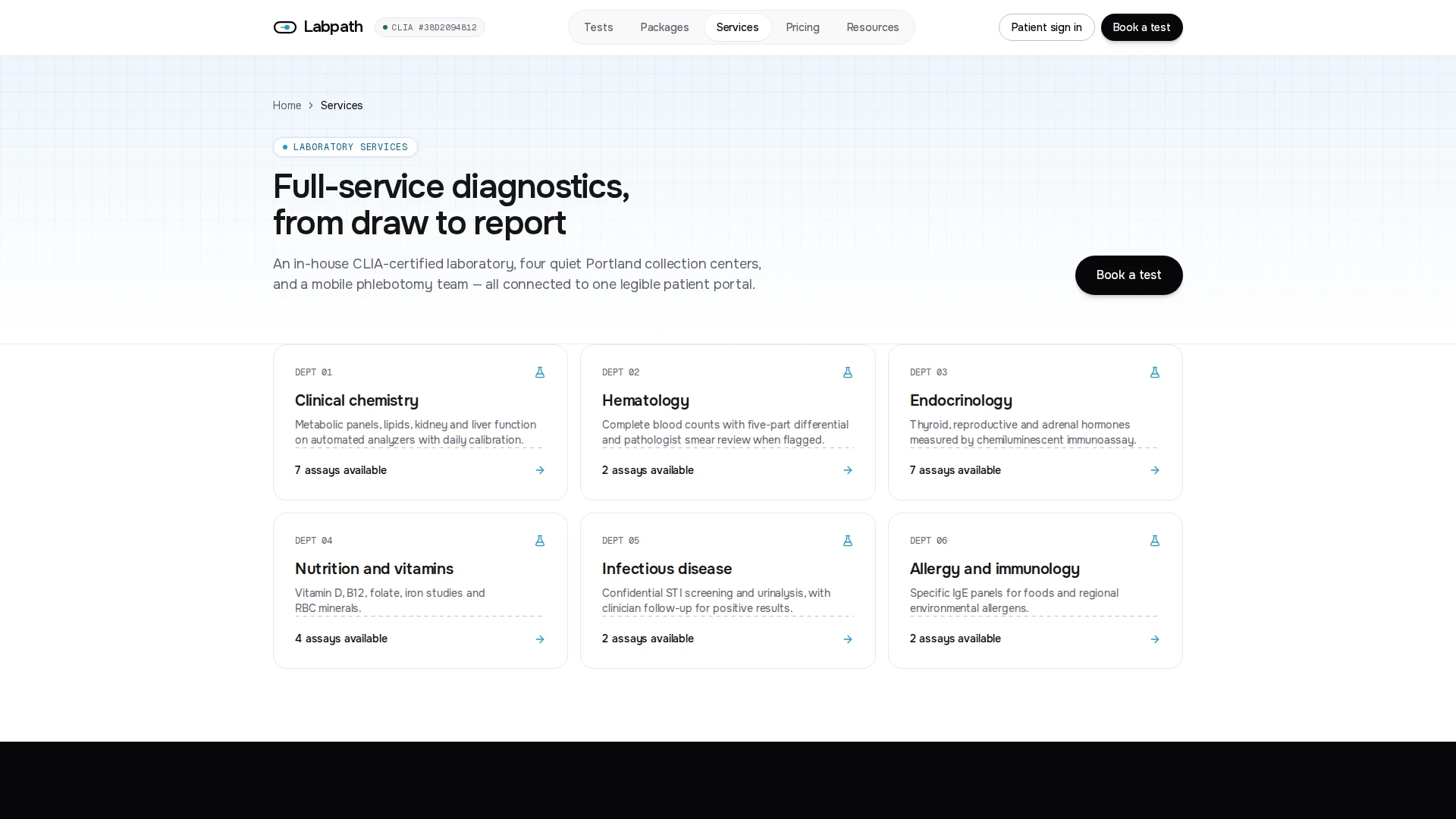 Labpath - Diagnostic Lab & Patient Portal Next.js Template (Screenshot 12 of 12)