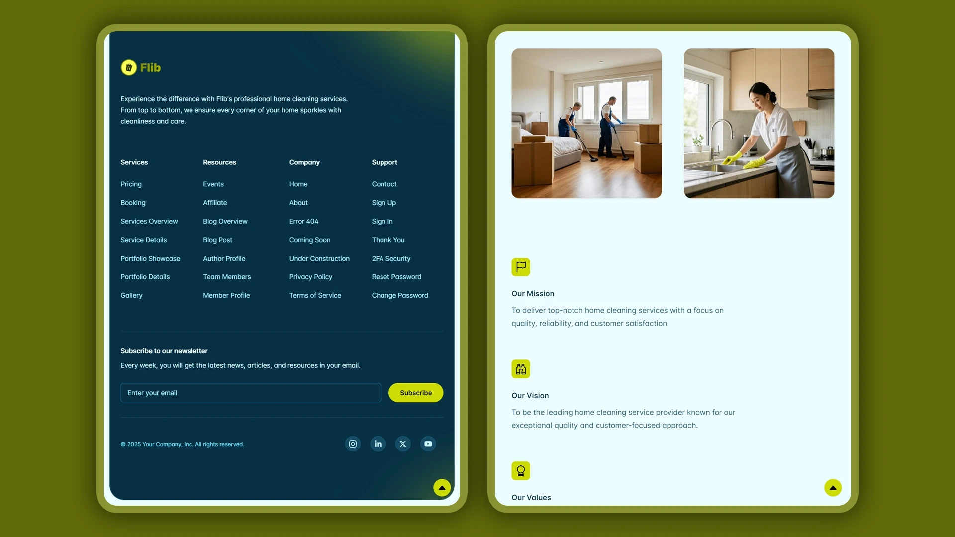 Flib - HTML Website Template For Premium Home Cleaning Services