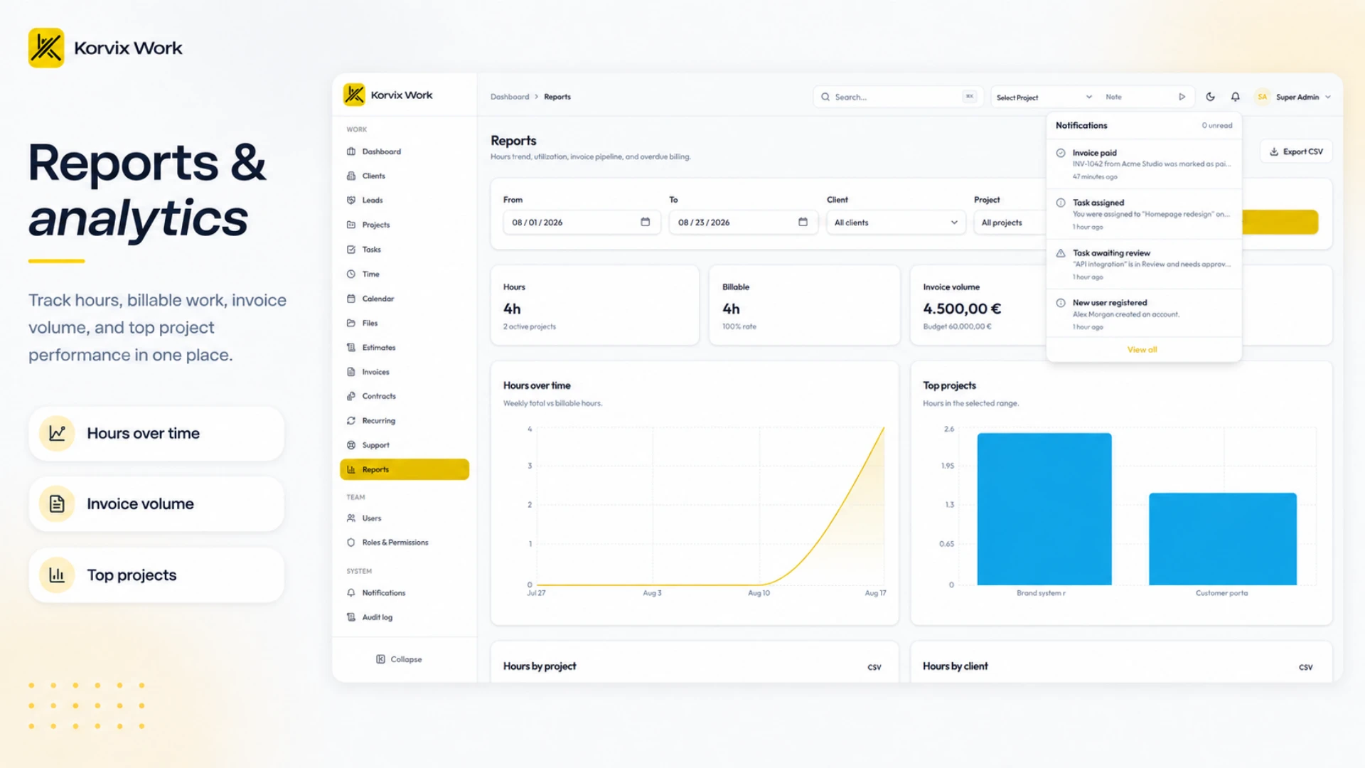 Korvix Work - Laravel & React Admin Dashboard