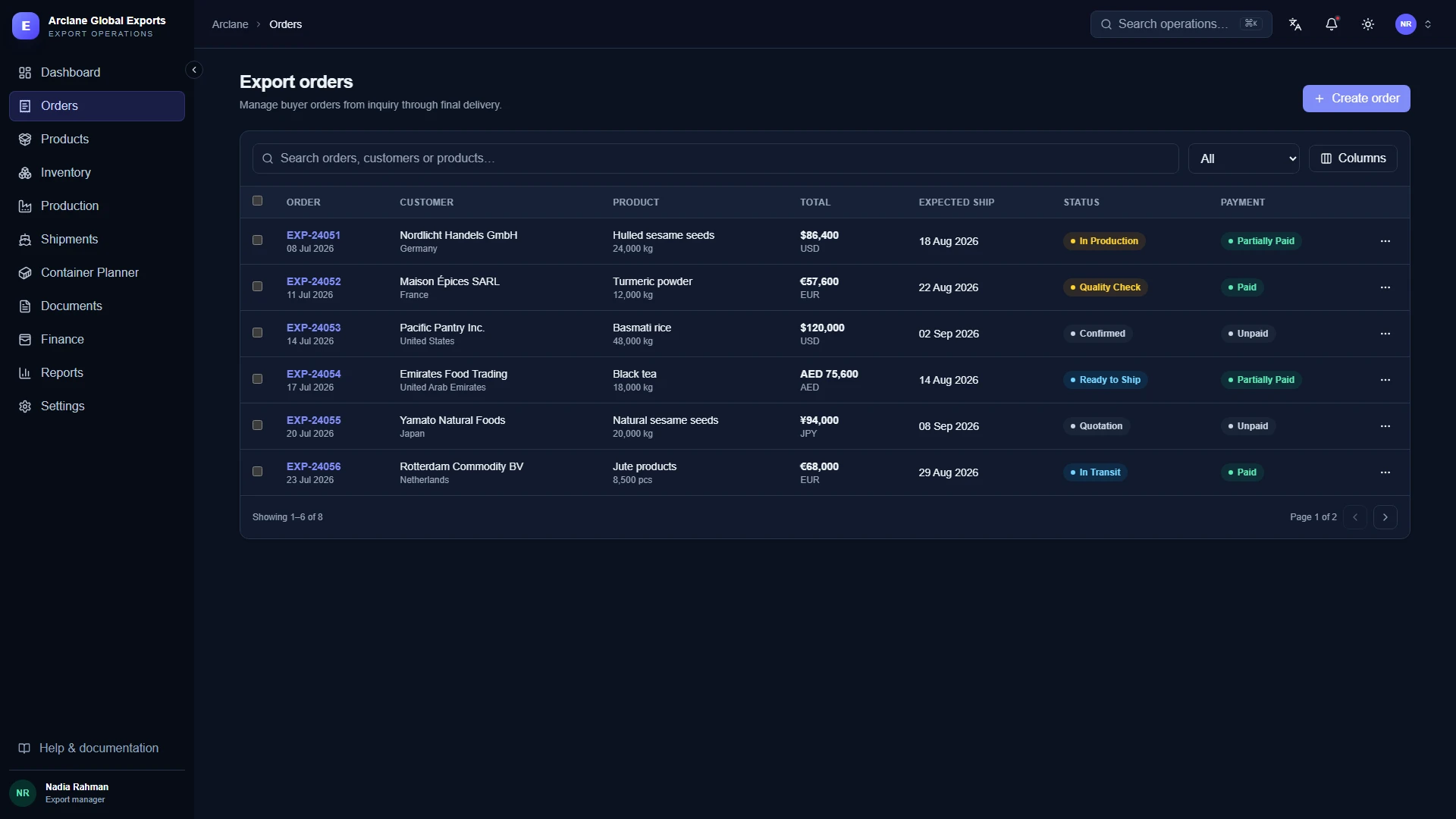 ExportPilot - Import Export & Supply Chain Next.js Admin Template