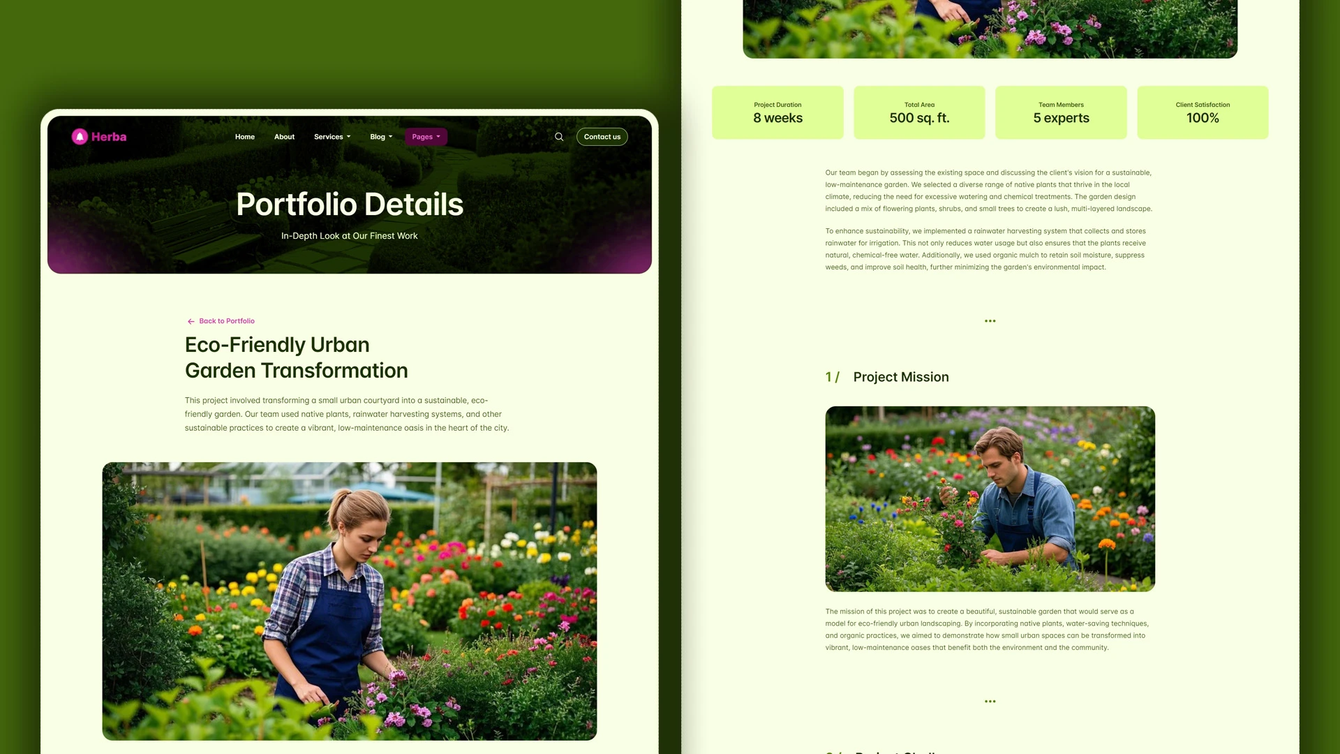 Herba - Innovative Landscaping and Green Spaces HTML Website Template