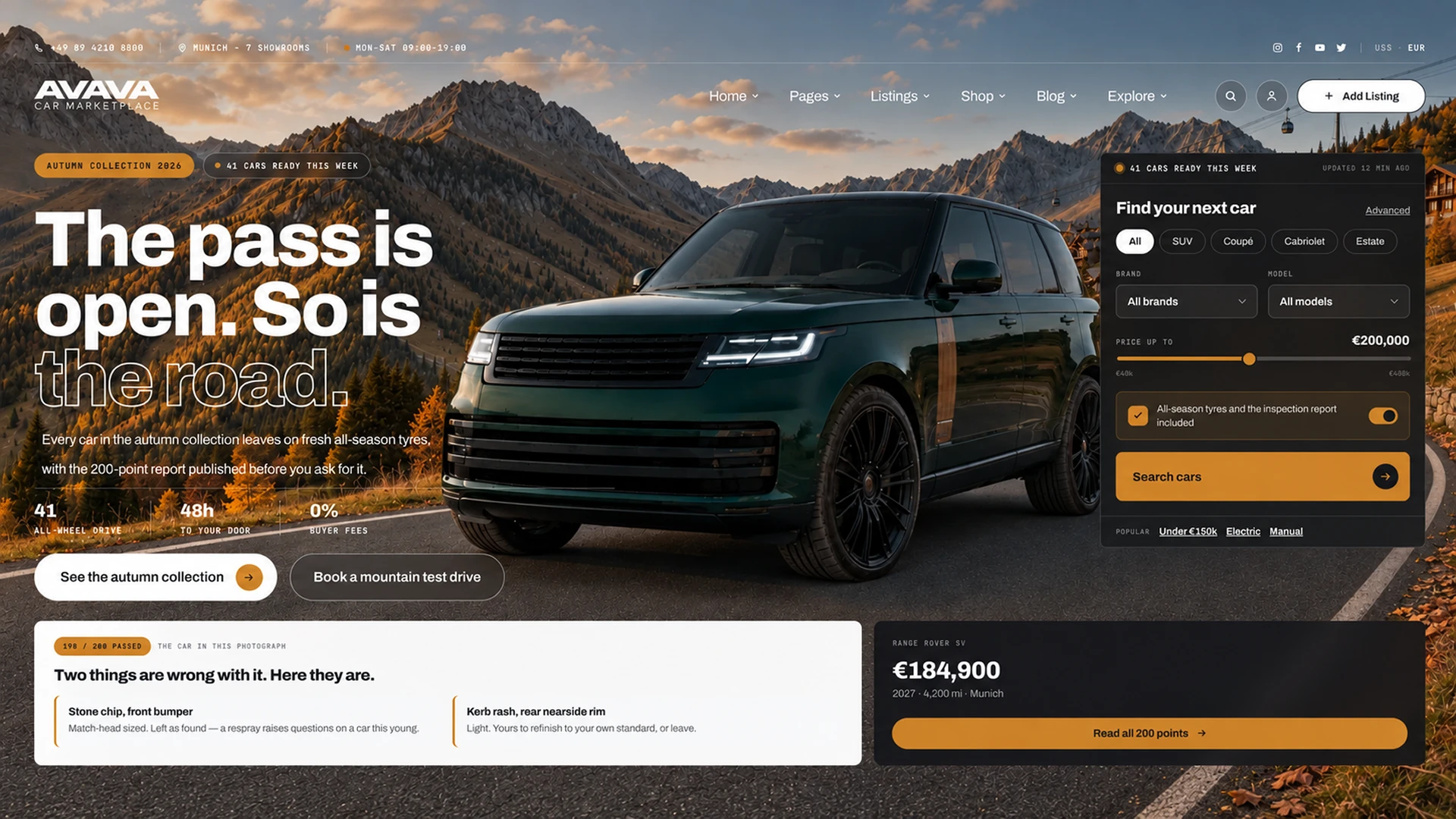 Avava Cars - HTML Car Marketplace Website Template