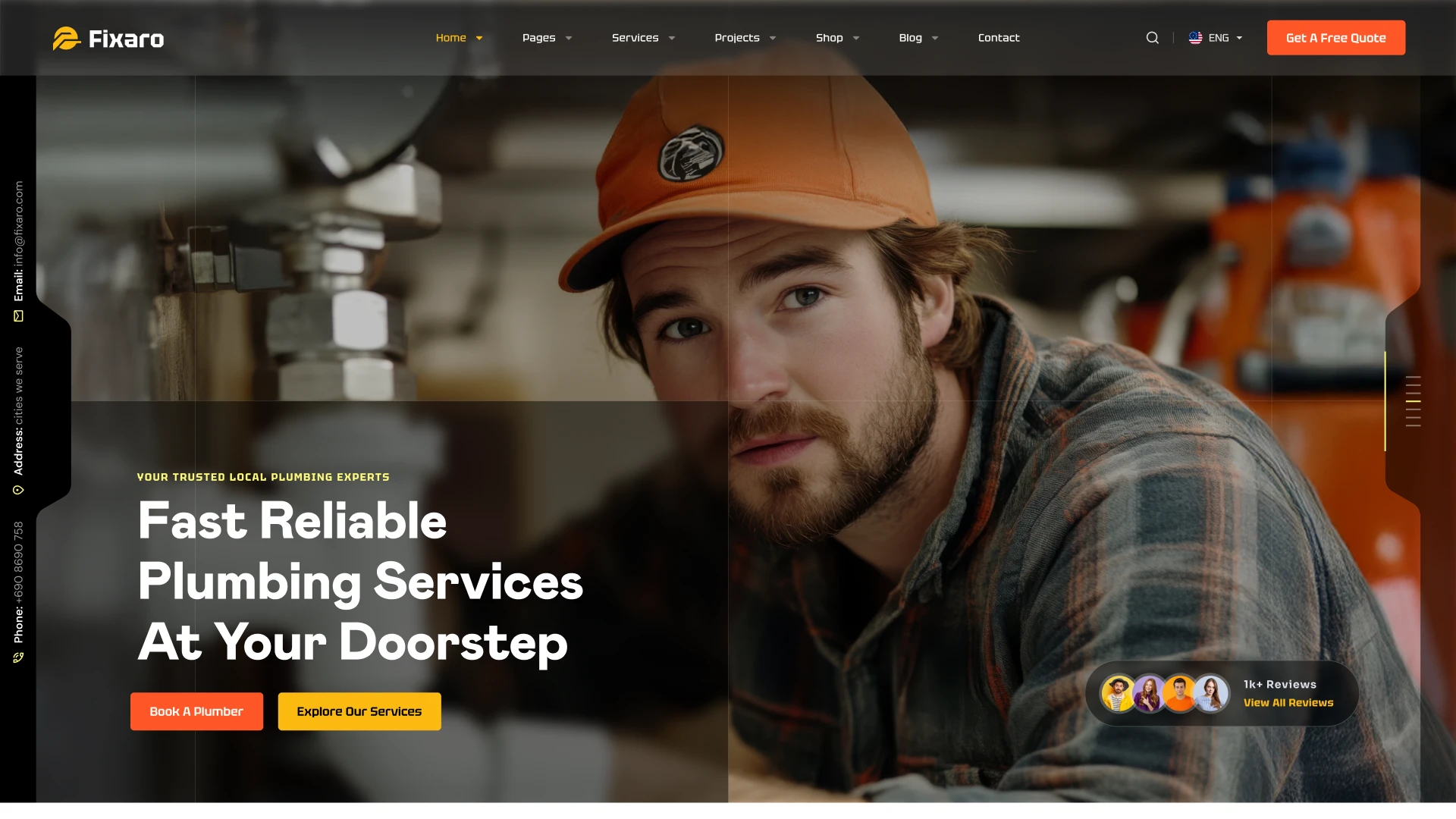 Fixaro - On Demand Home Services Figma Website Template
