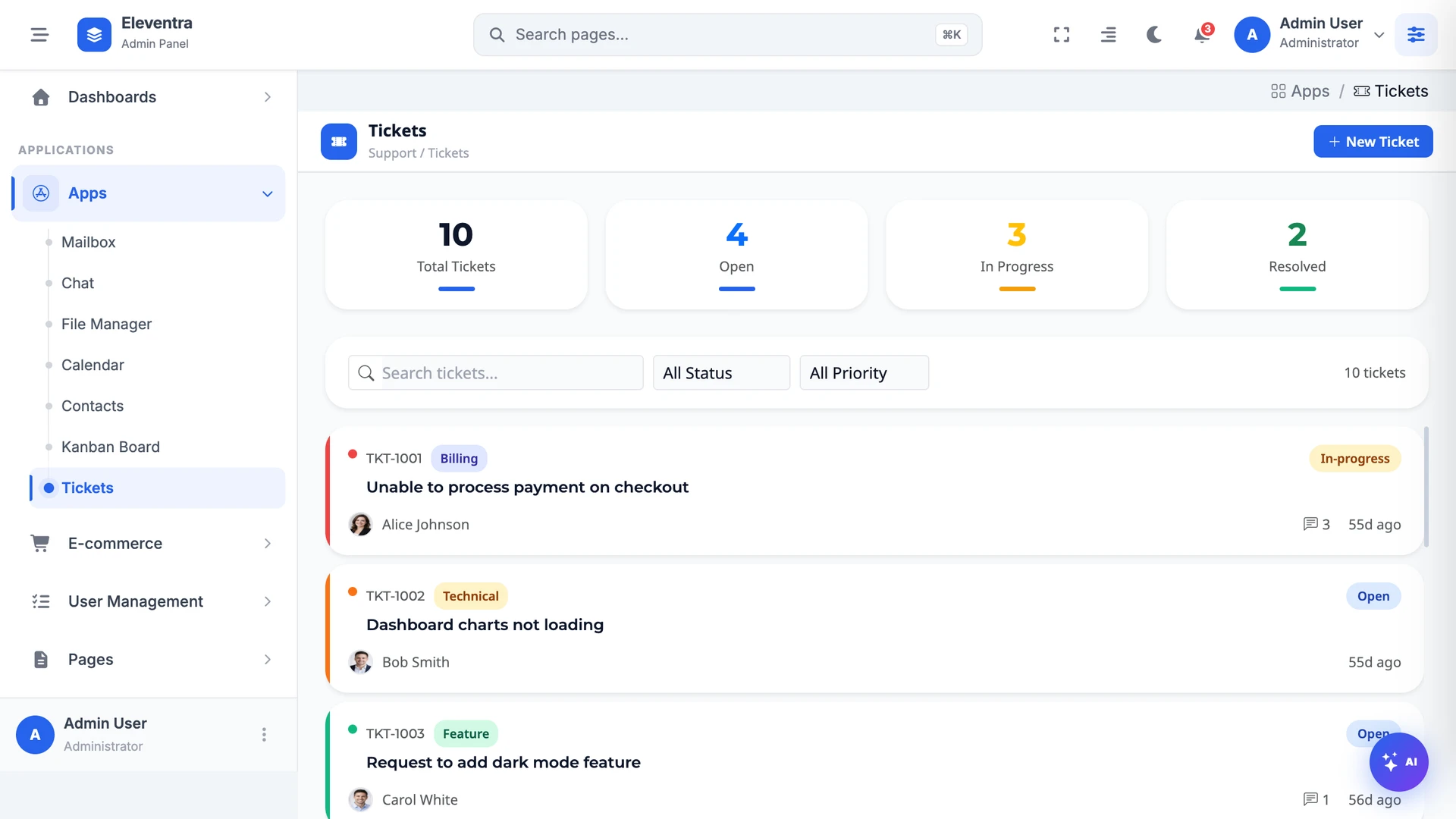 Eleventra - Angular 21 Admin Dashboard Template + UI Kit + 90+ Pages