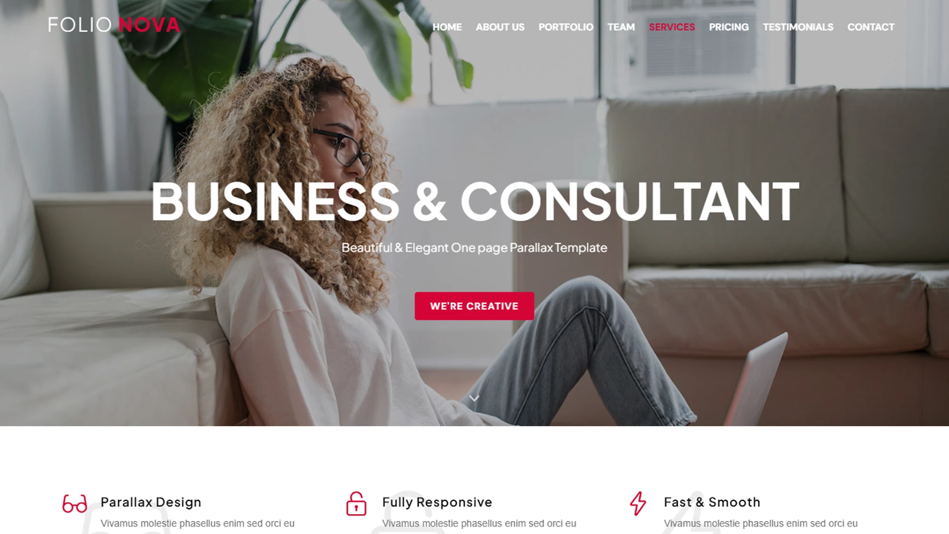 Folio Nova - Perfect Creative One Page Template