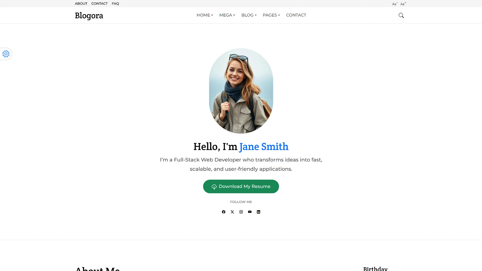 Blogora - Simple Personal Blog & Portfolio HTML Templates