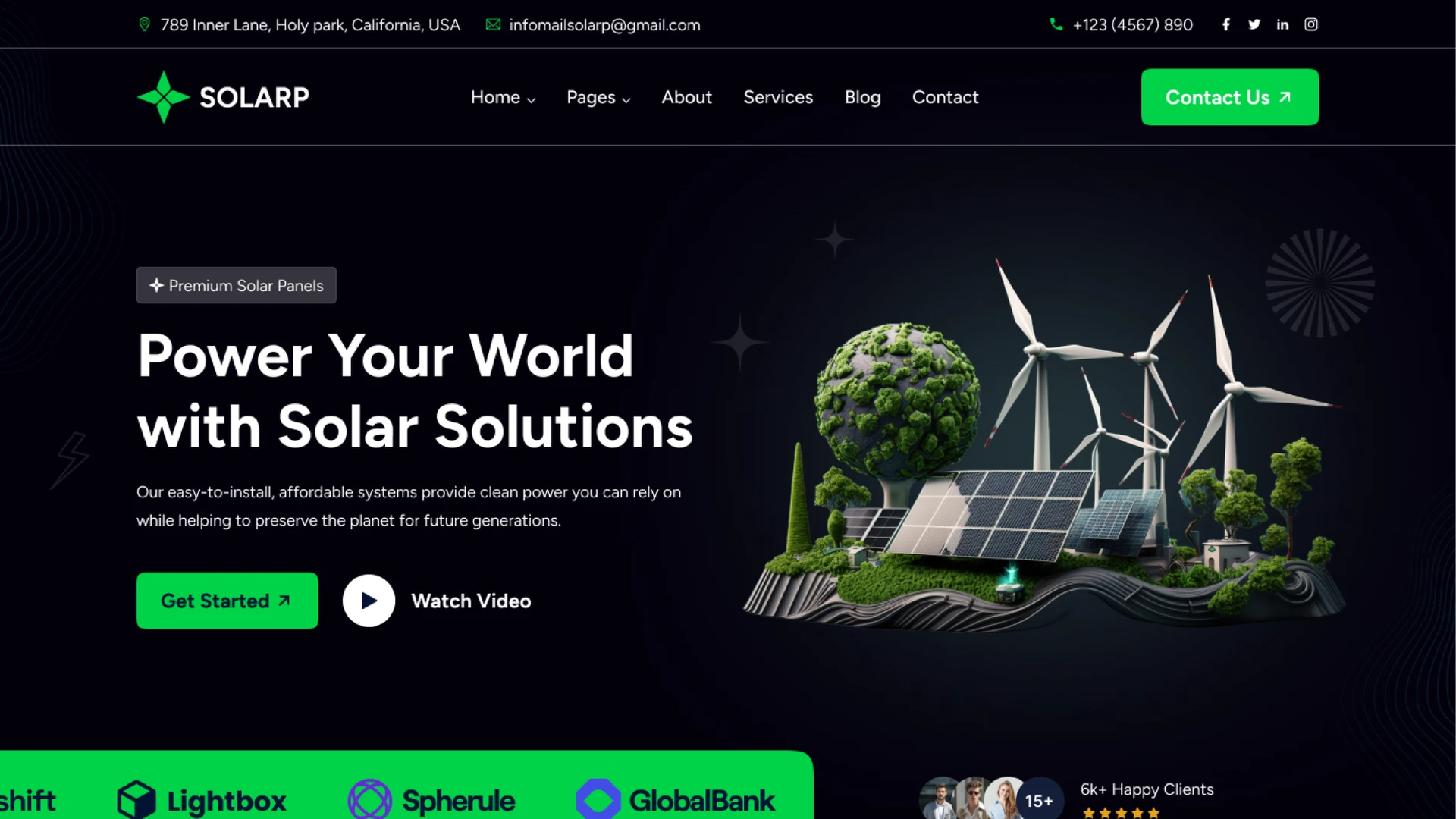 Solarp - Ecology Wind & Solar Energy WordPress Theme