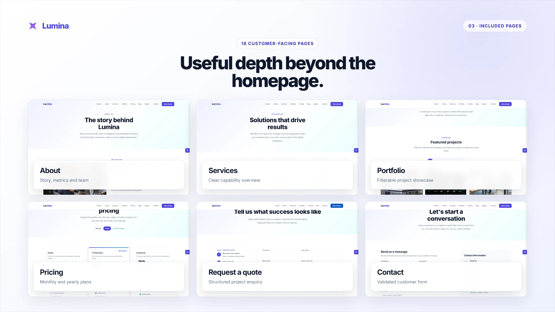 Lumina - Clean and Modular Multi-Page Bootstrap 5 HTML Template
