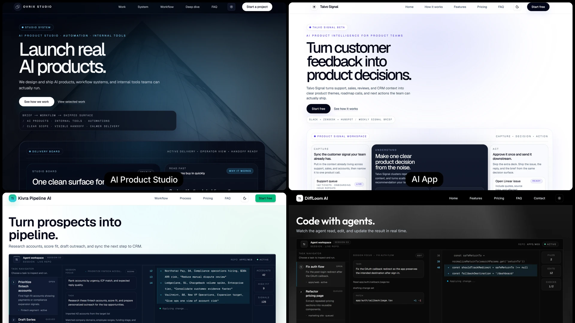 Rivetframe - Next.js AI Landing Page Template Pack