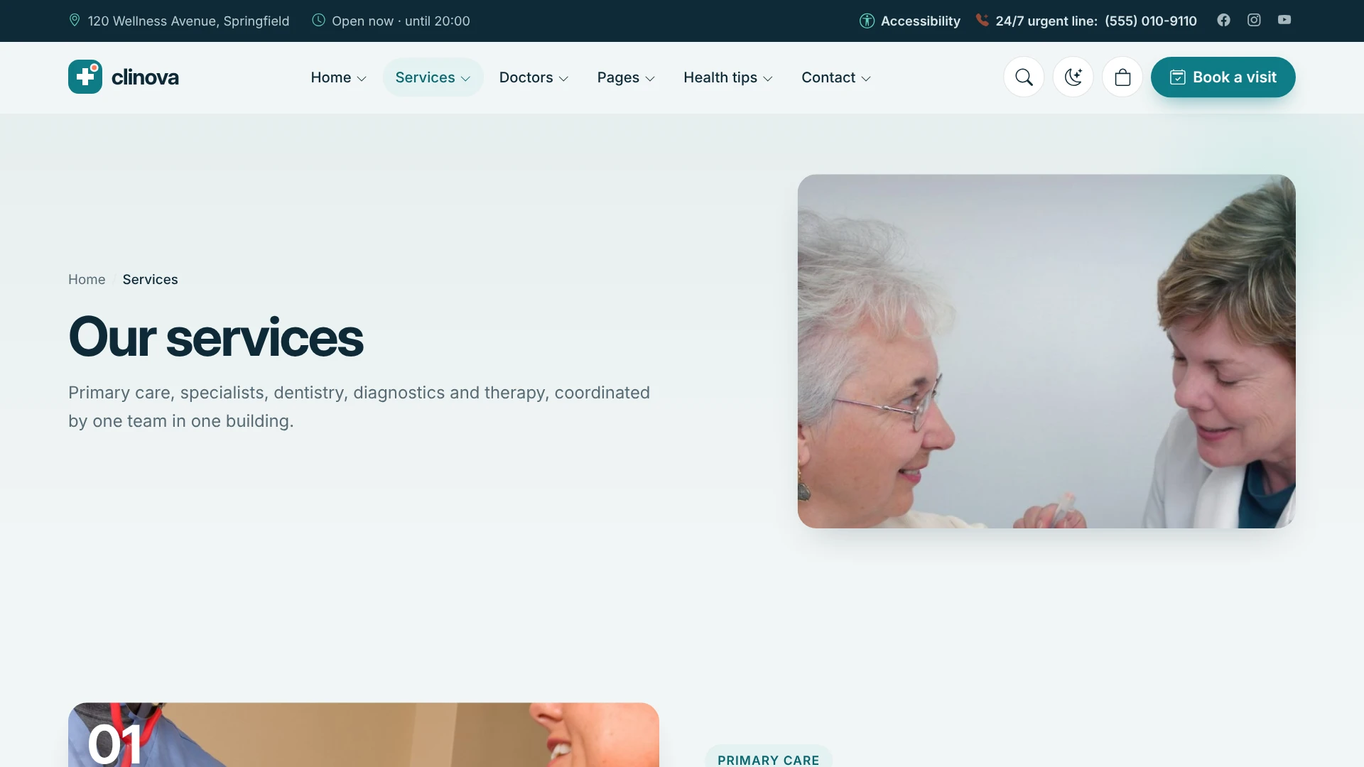Clinova - Medical Clinic & Healthcare WordPress Theme