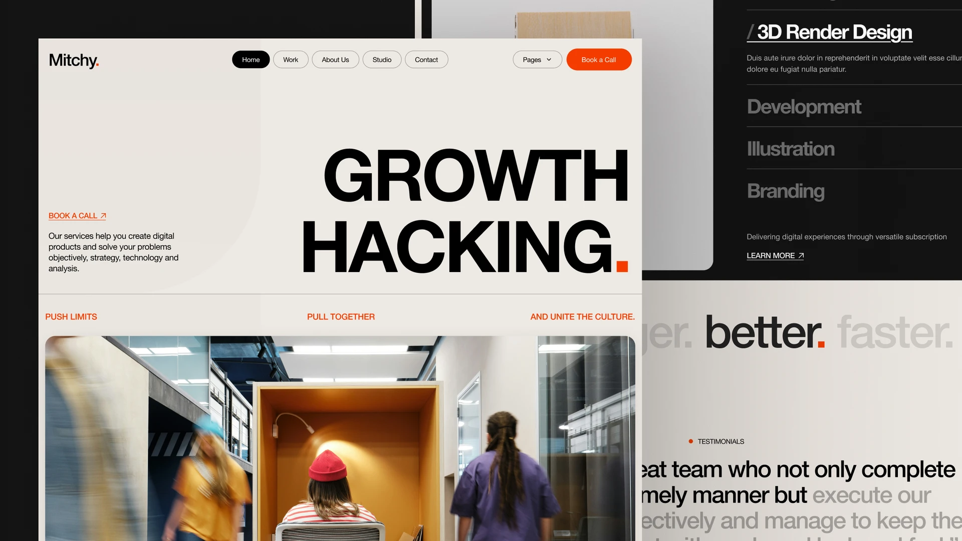 Mitchy - Business Consultation & Marketing Agency Framer Template Figma Included