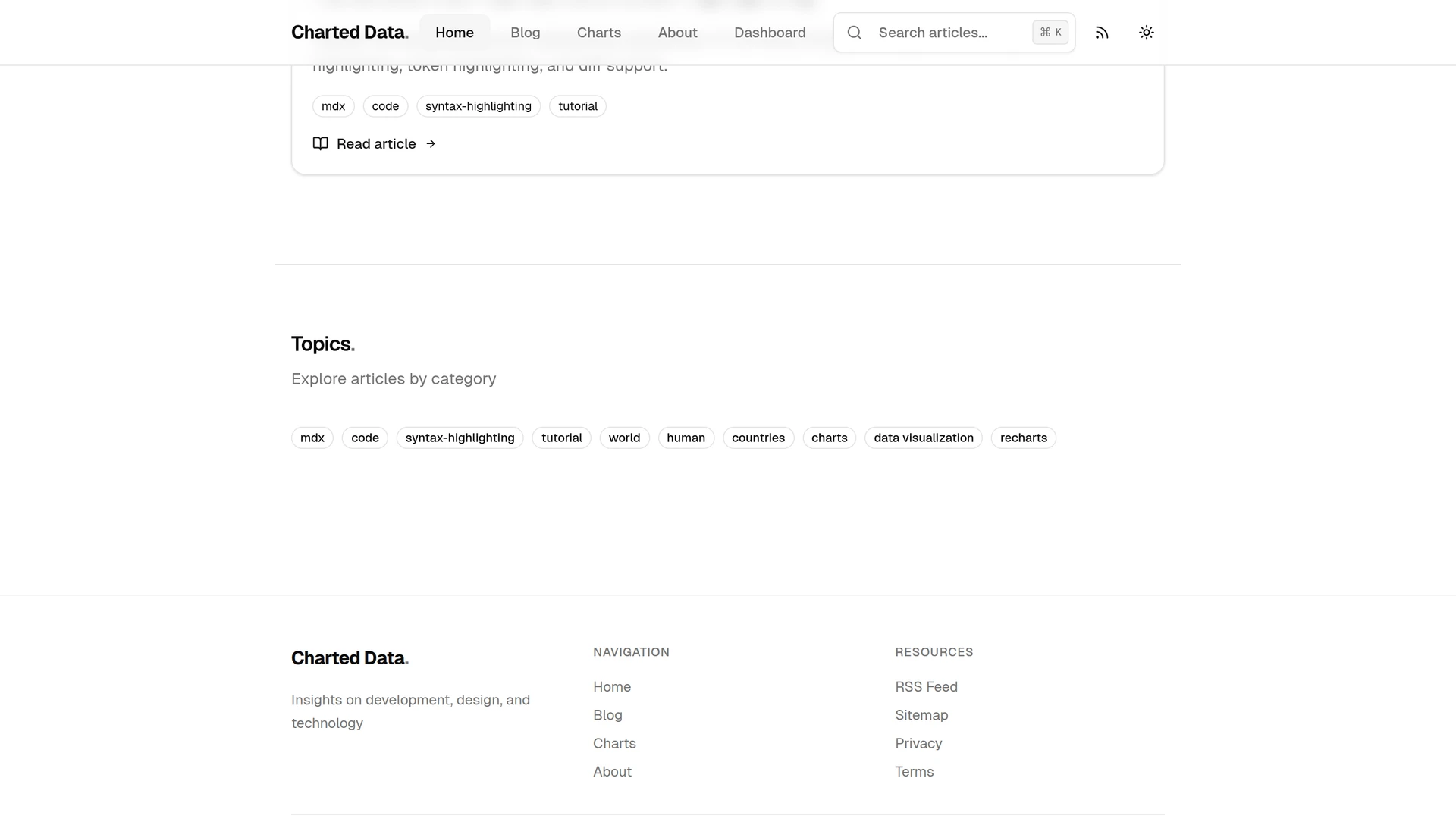 Charted Data - Create Blog Posts with Interactive Charts