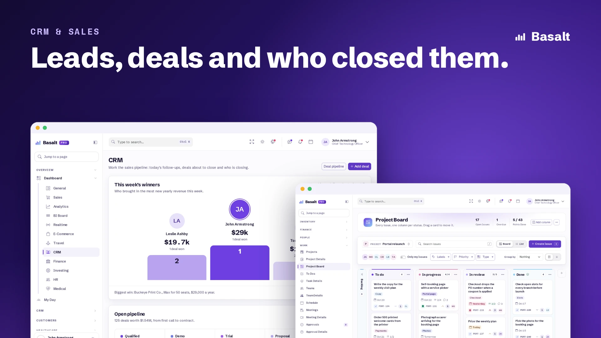 Basalt - Multipurpose AI, CRM, HRM, eCommerce & ERP Bootstrap Admin Template (Screenshot 9 of 11)