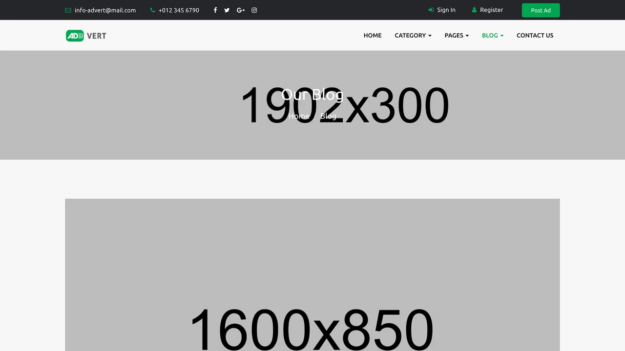Advert - Classified Ads Template