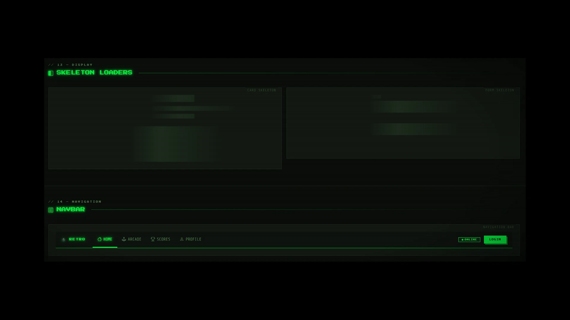 Retro UI Kit - UI Elements & Starter Templates