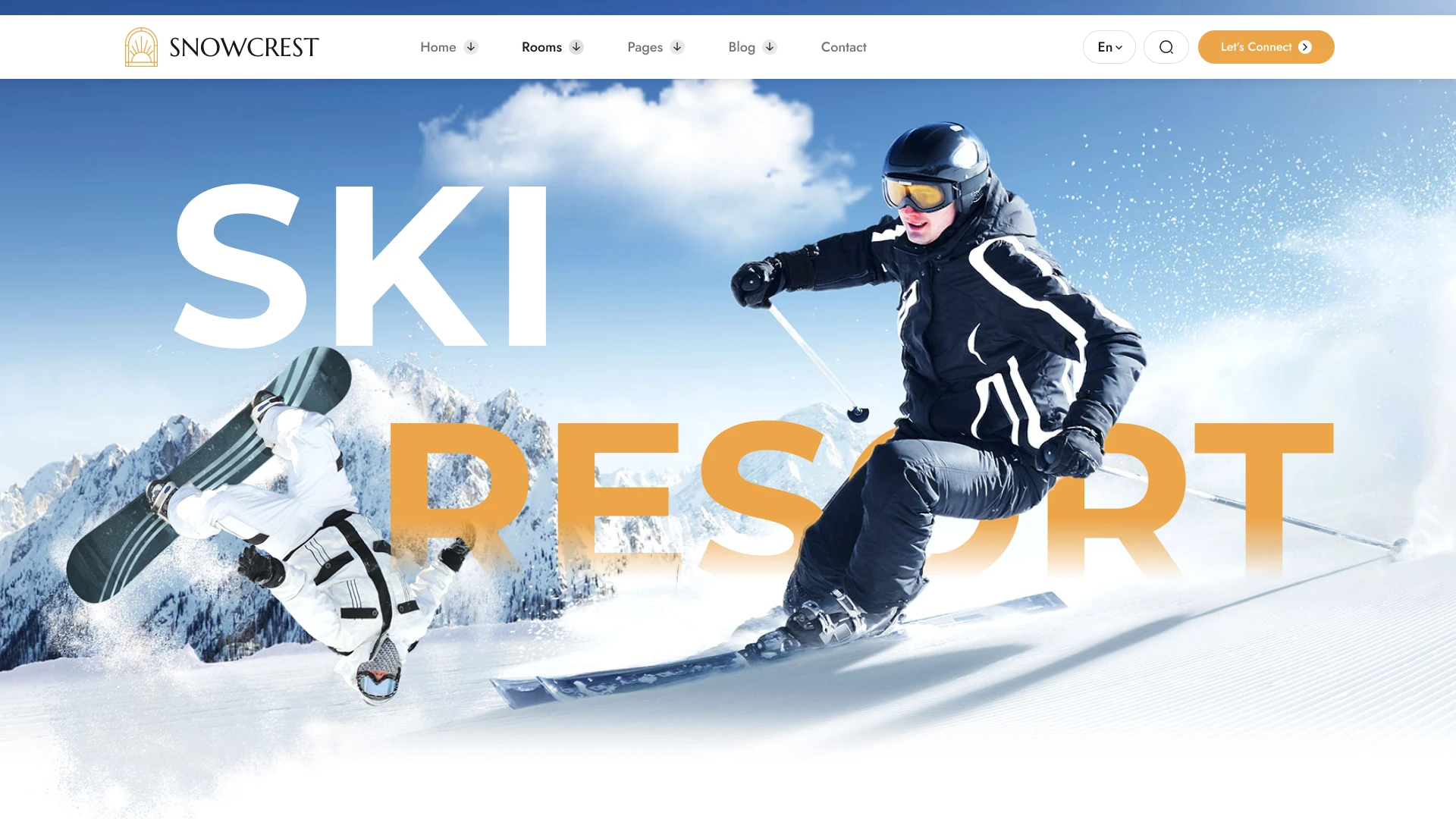 Snowcrest - Ski Resort & Winter Hotel Figma Template (Screenshot 1 of 1)