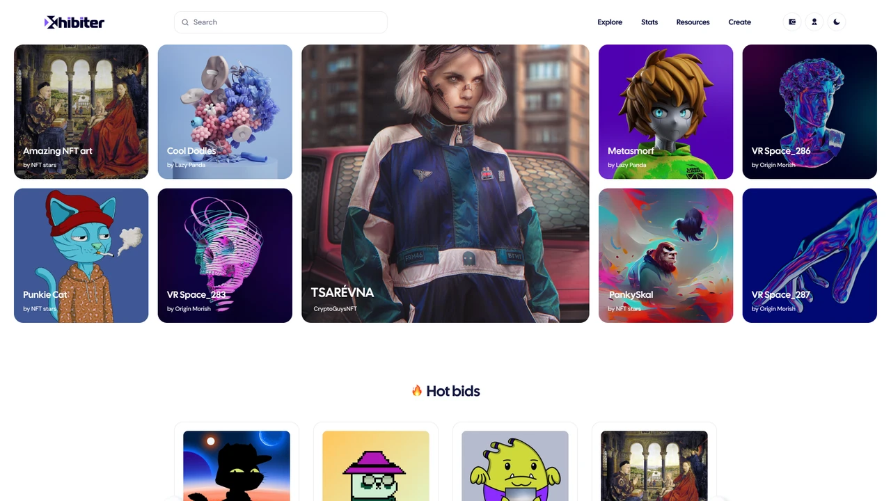 Xhibiter - Web3 Crypto NFT Marketplace Figma Template