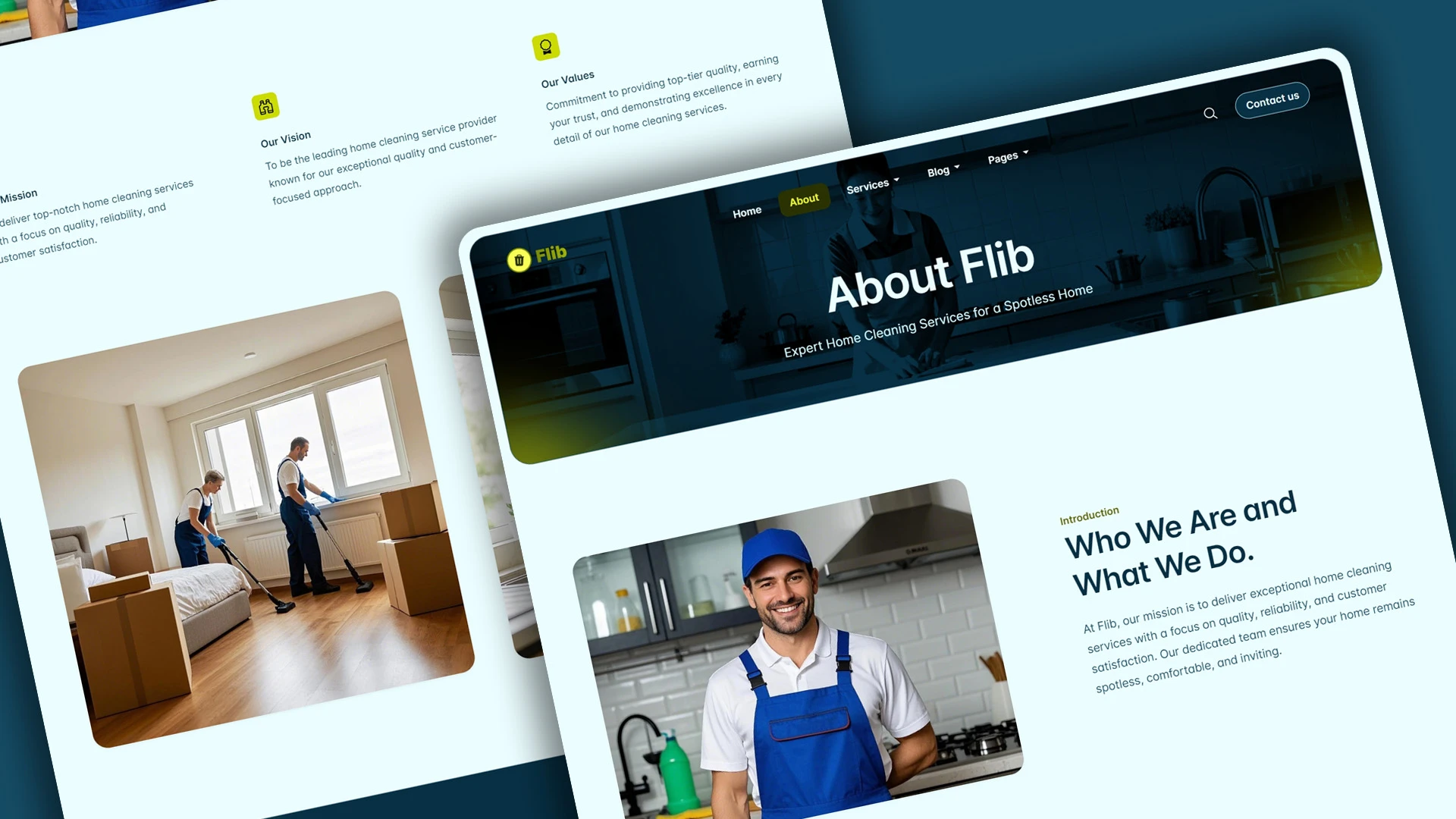 Flib - HTML Website Template For Premium Home Cleaning Services