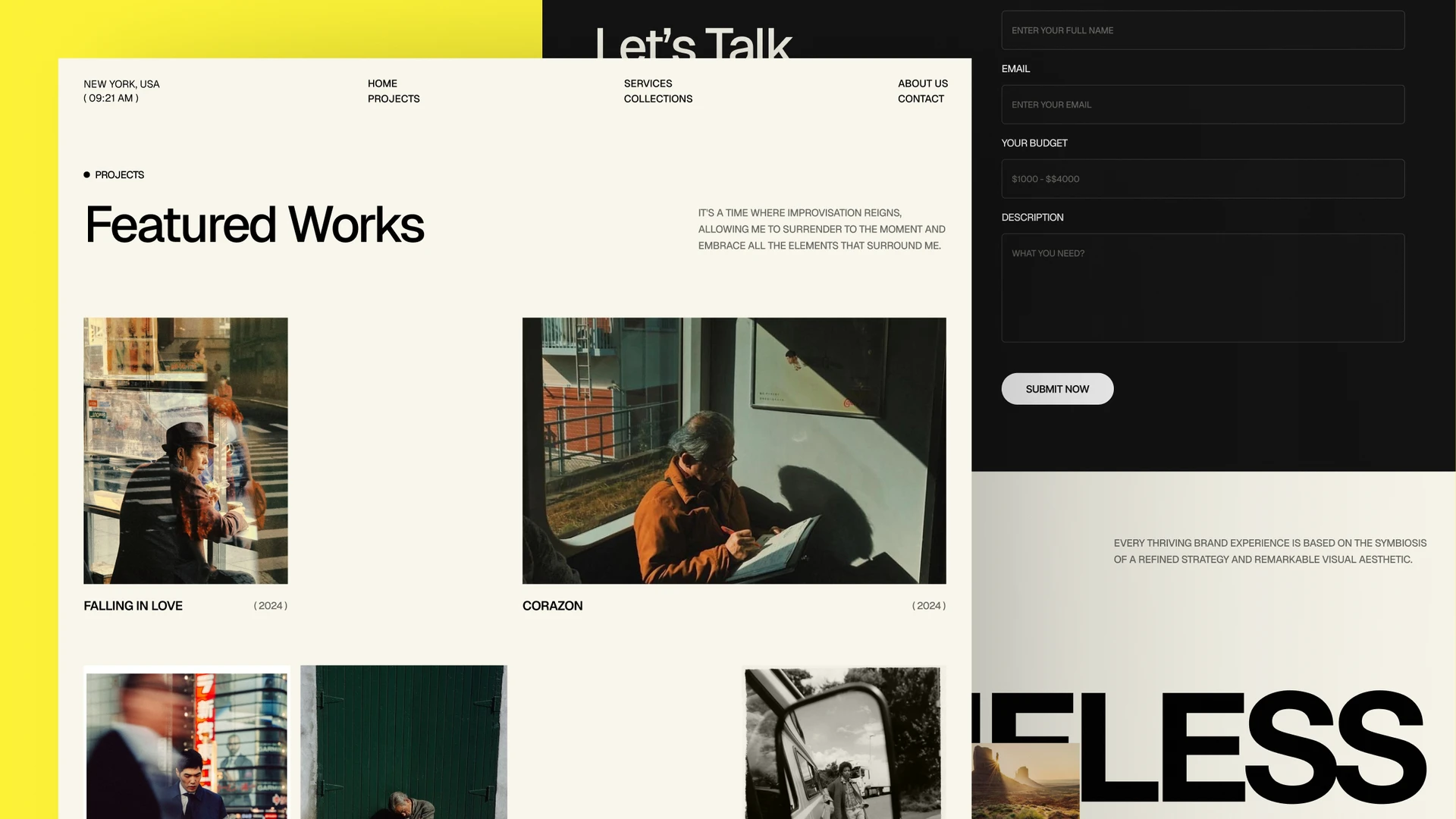 Justine - Photography & Photographer Framer and Figma Agency Template