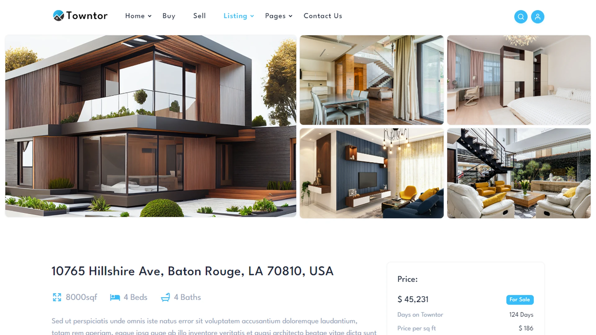 Towntor - Vue.js Real Estate Landing Template