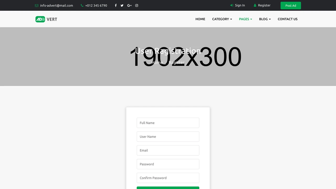 Advert - Classified Ads Template