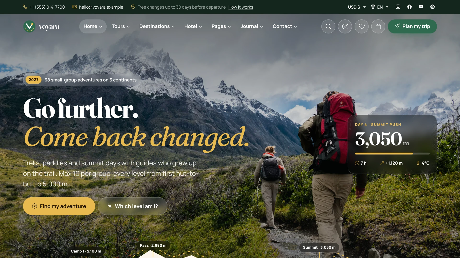 Voyara - Travel Agency & Boutique Hotel HTML Template
