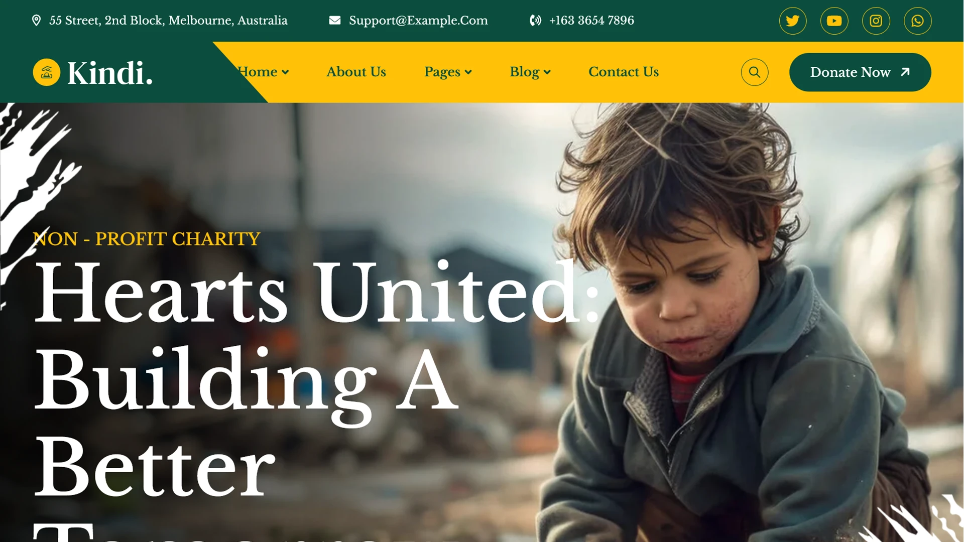 Kindi - Charity & Donation Elementor WordPress Theme