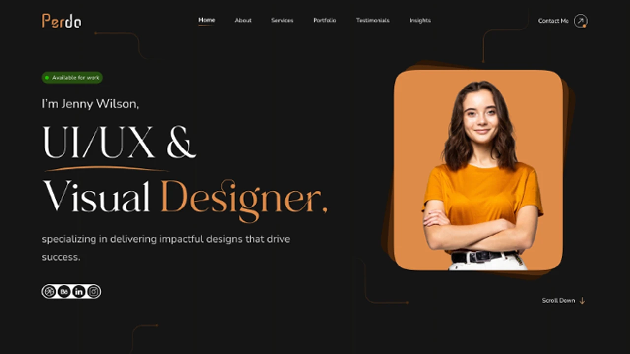 Perdo - Personal Portfolio Figma Template