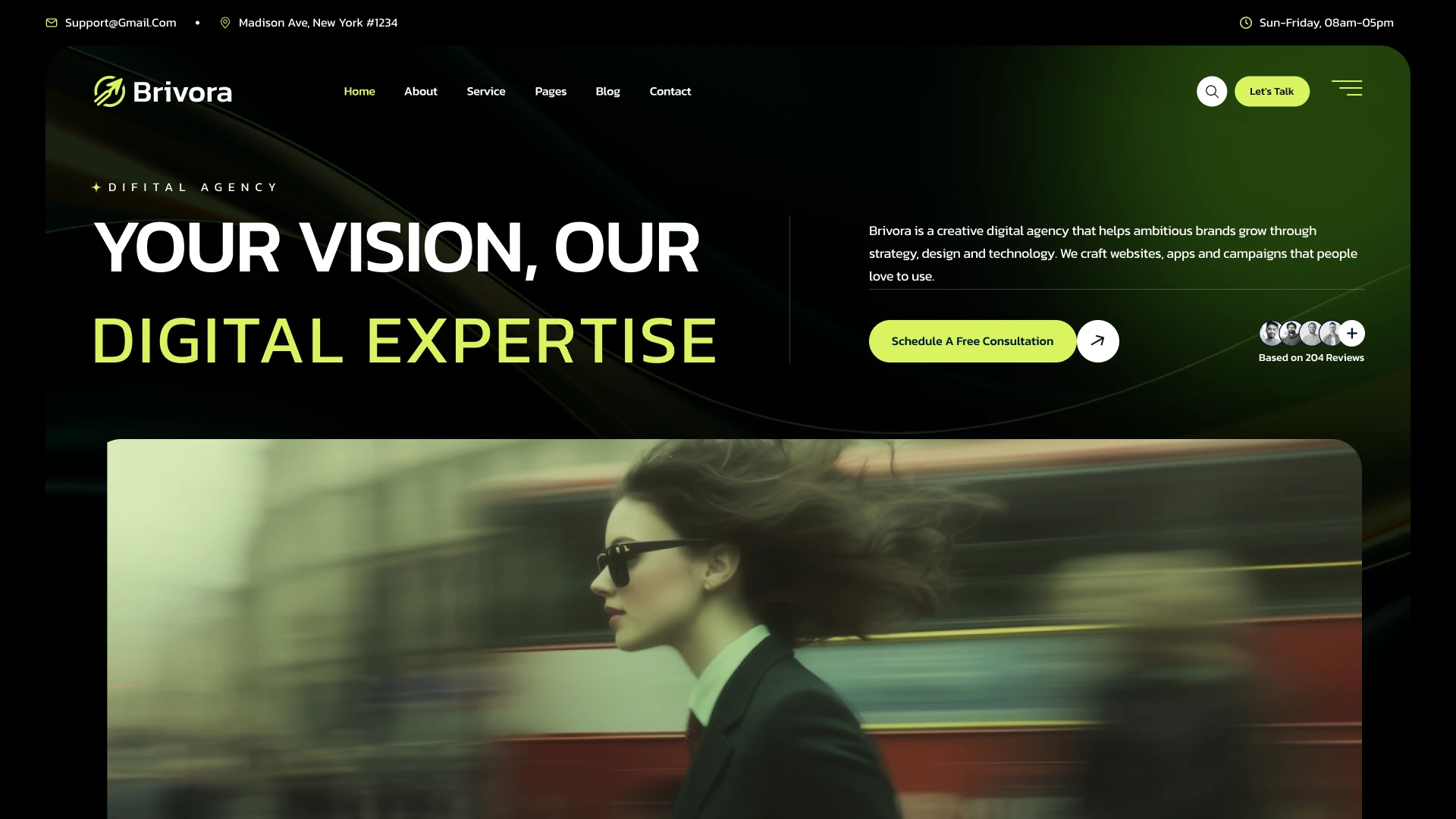 Brivora - Digital Agency & Brand Growth Figma Template (Screenshot 1 of 1)