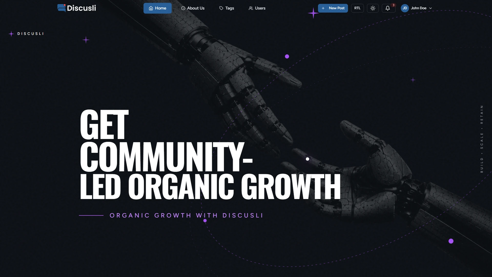 Discusli - Forum Website Template Modern Community Platform Design