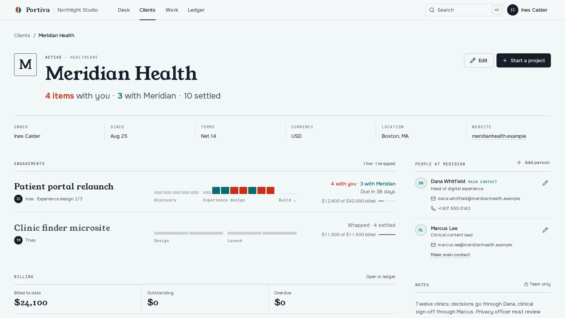 Portiva - Next.js Client Portal & Business Workspace Template
