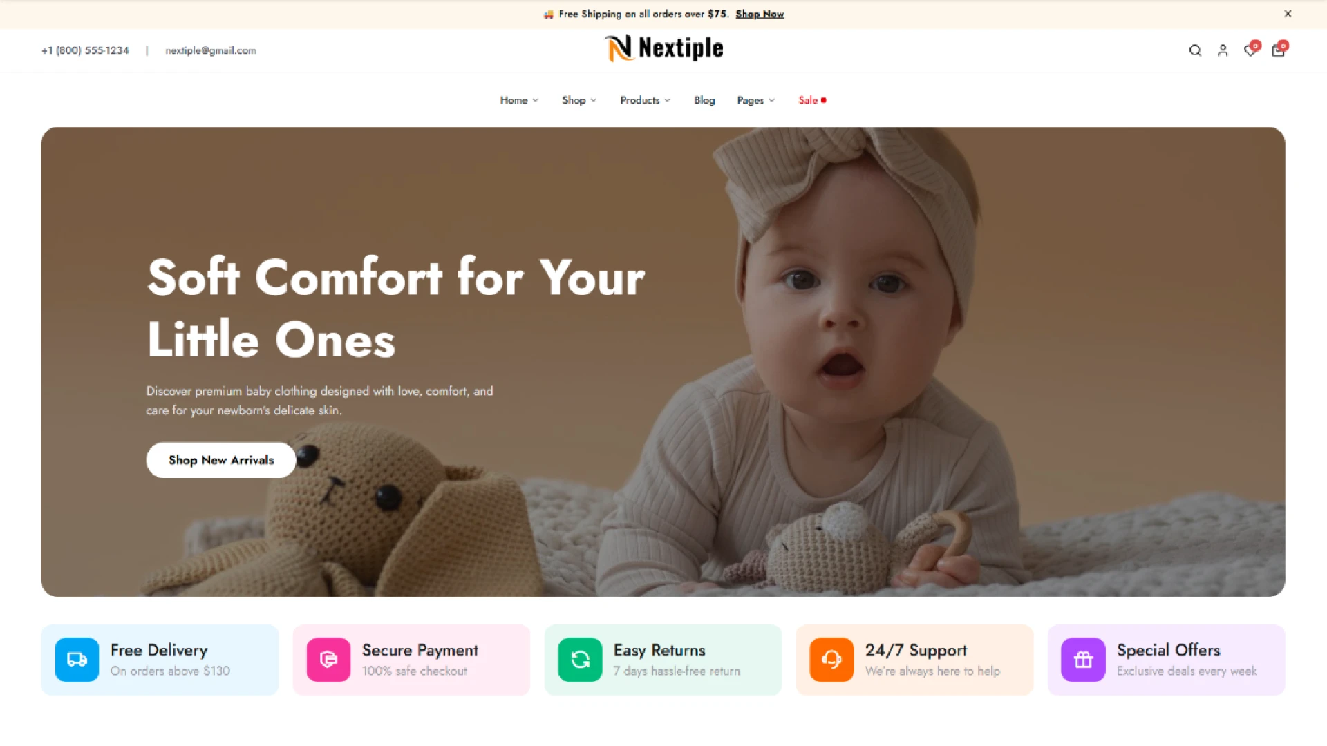 Nextiple - Multipurpose eCommerce Tailwind CSS Template