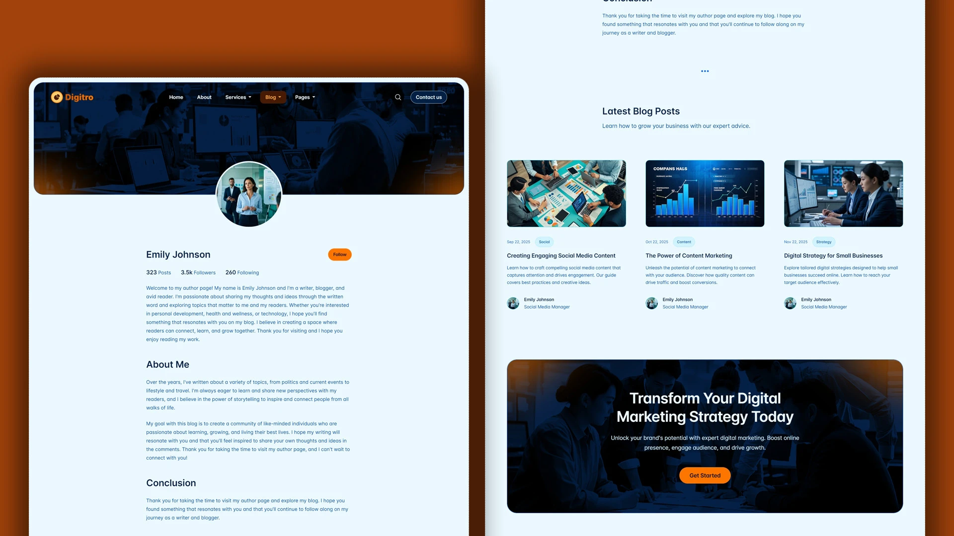 Digitro - Cutting-Edge Digital Marketing Agency HTML Website Template