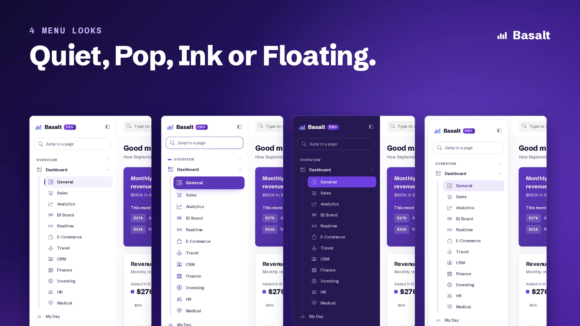 Basalt - Multipurpose AI, CRM, HRM, eCommerce & ERP Bootstrap Admin Template (Screenshot 2 of 11)