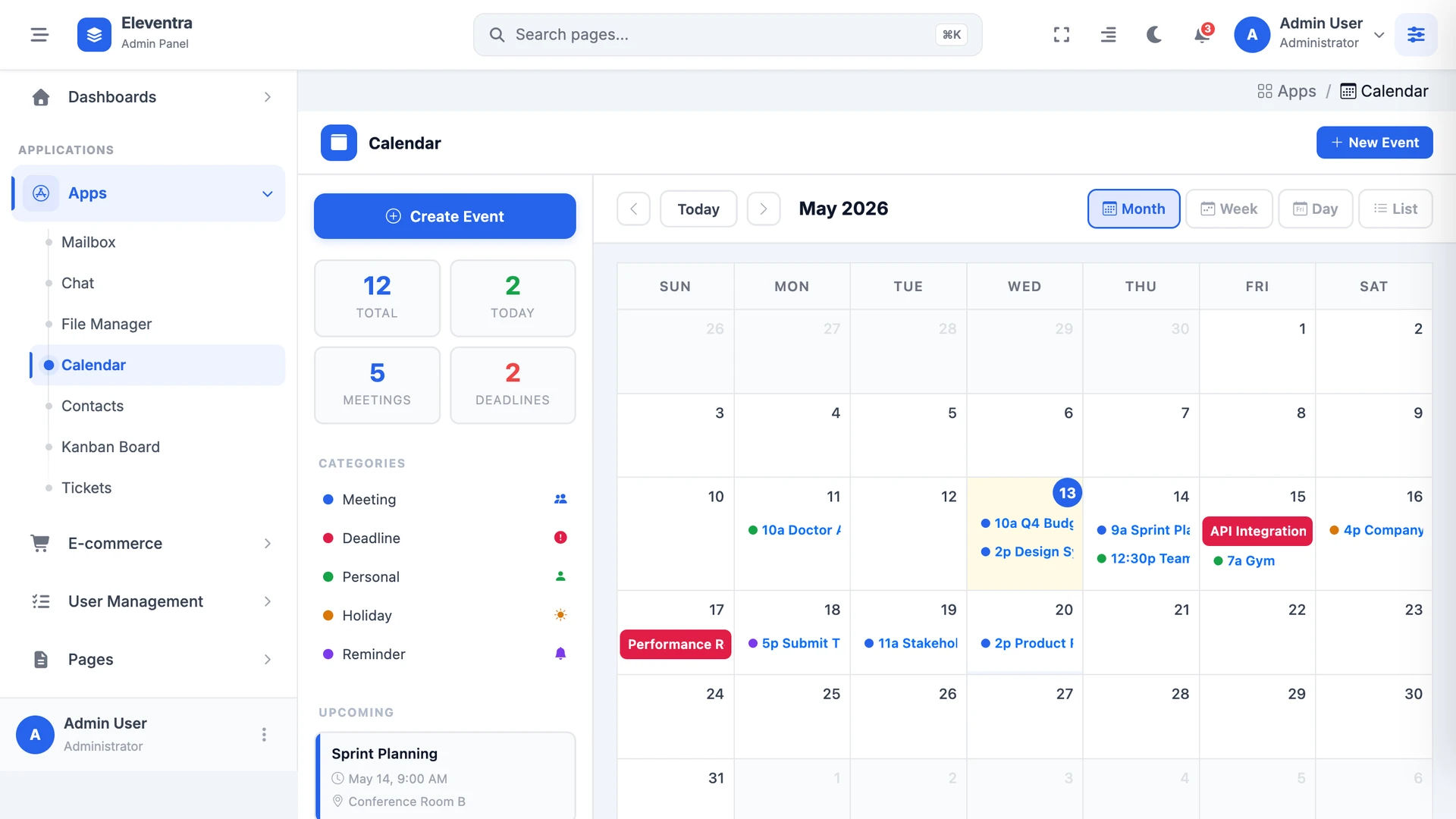 Eleventra - Angular 21 Admin Dashboard Template + UI Kit + 90+ Pages