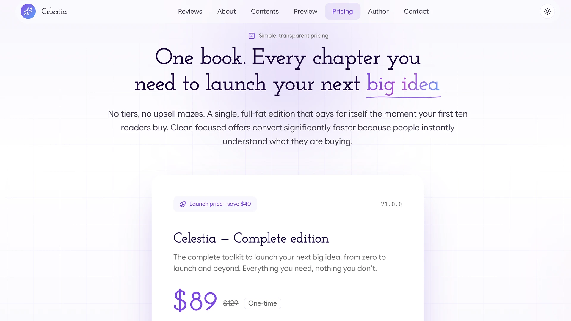 Celestia - Modern Book Launch Template