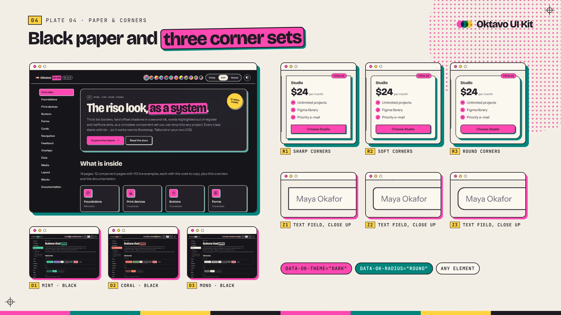 Oktavo UI Kit - HTML, SCSS & Figma Design System (Screenshot 4 of 19)