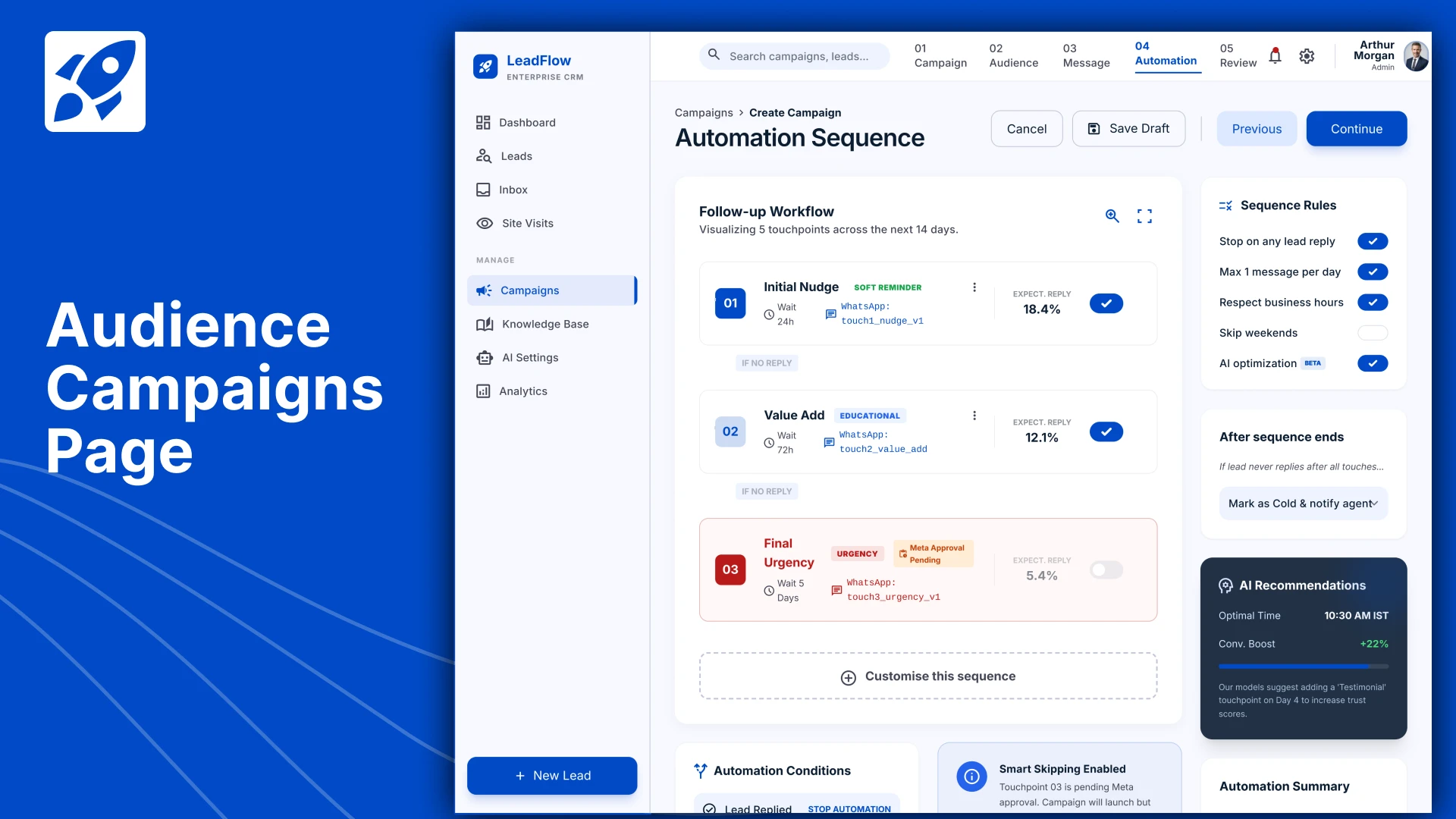 LeadFlow - AI Sales CRM Dashboard Figma UI Kit