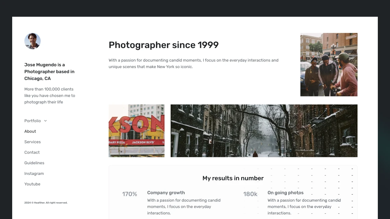 Snapfolio - Framer Portfolio Template for Photographers & Creatives