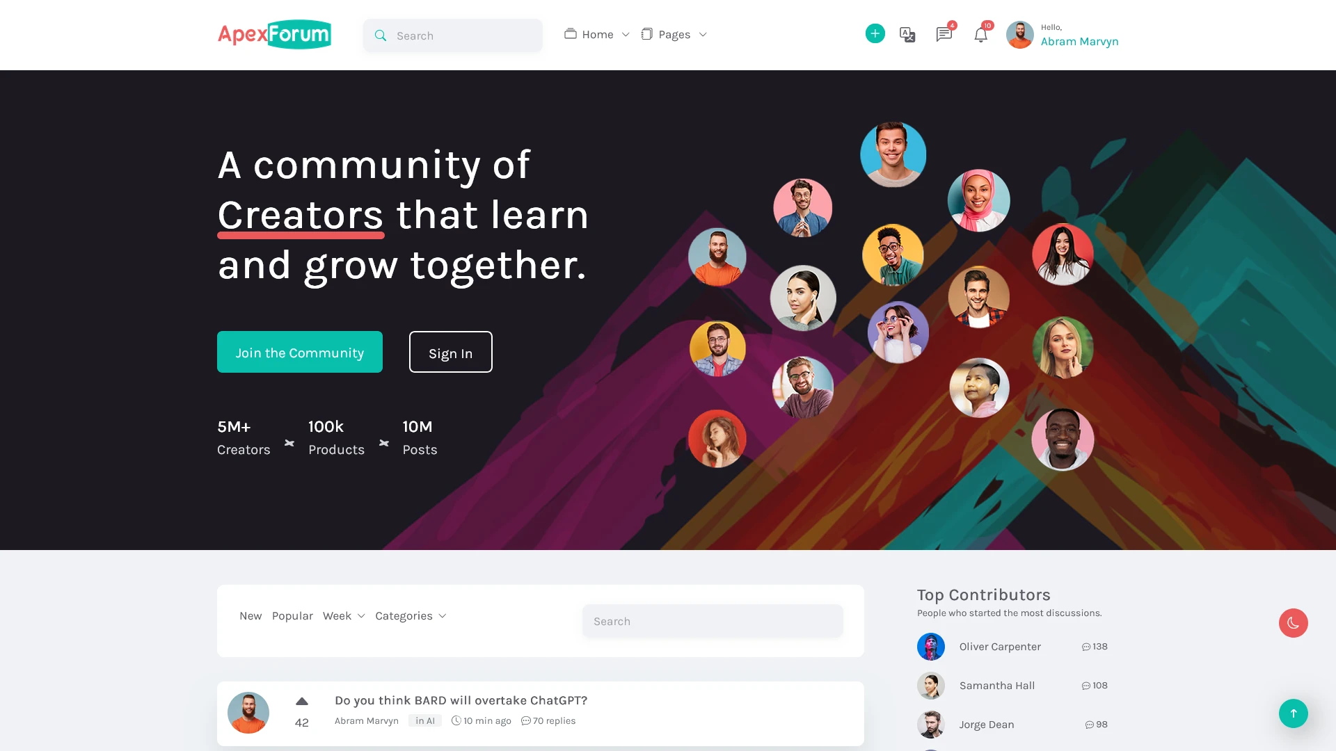 ApexForum - Ultimate Forum & Community Discussions Bootstrap Template