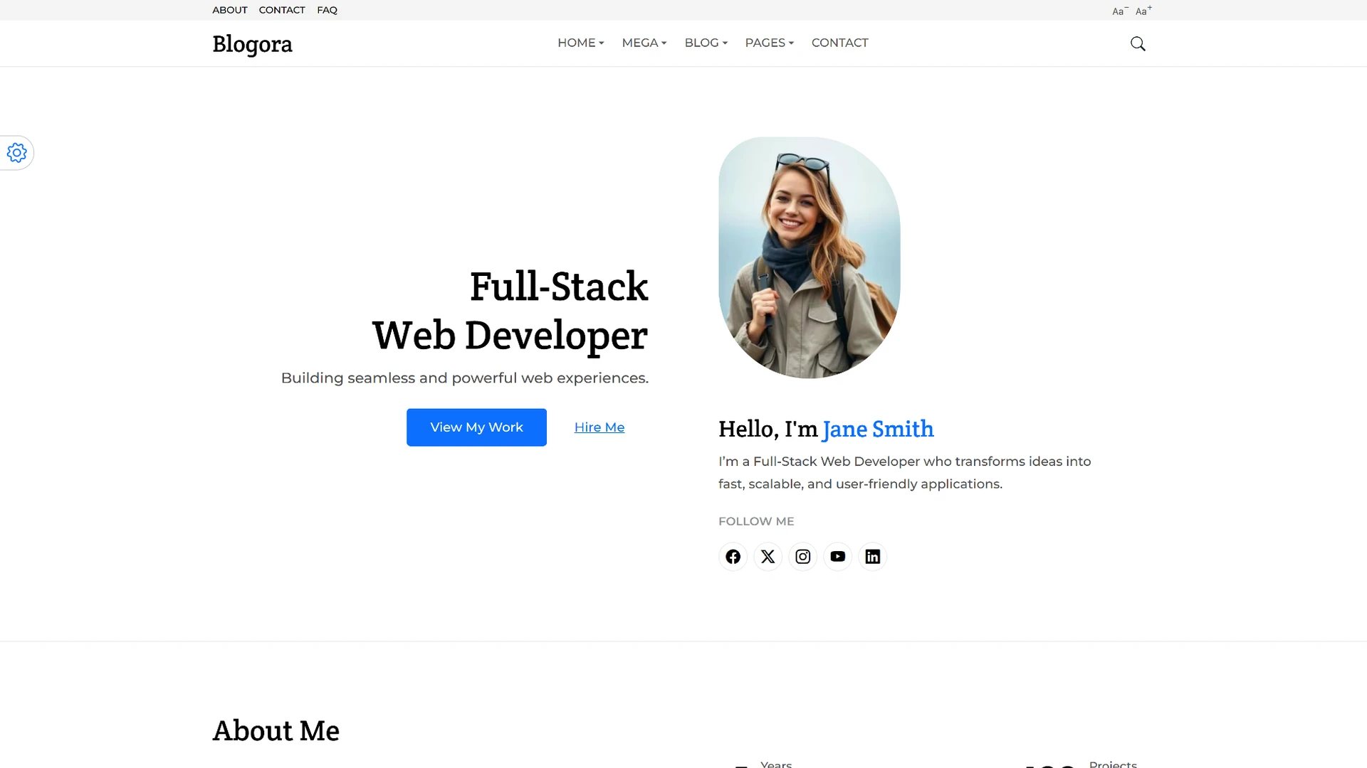 Blogora - Simple Personal Blog & Portfolio HTML Templates