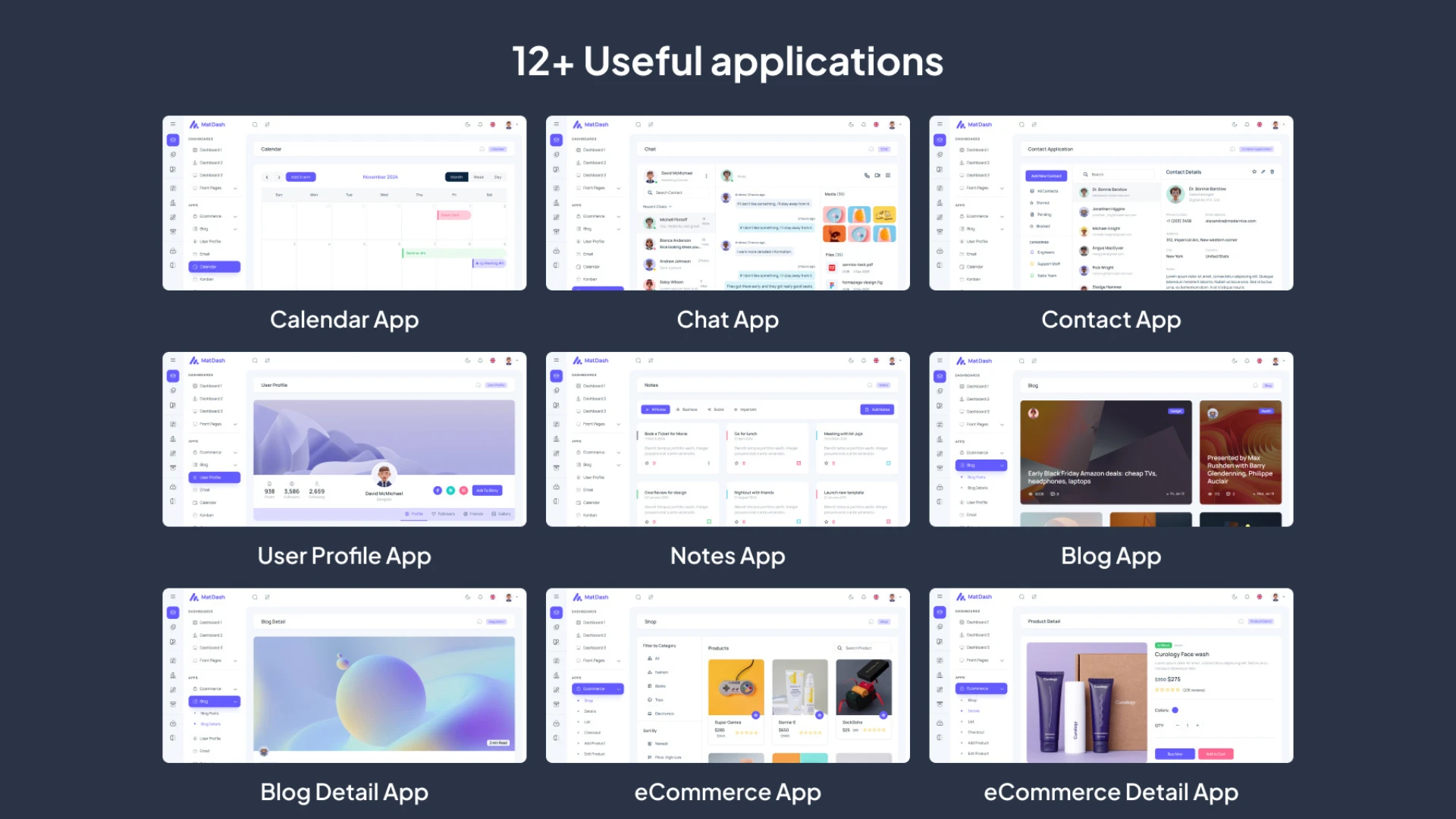 MatDash - NextJs Tailwind Admin Dashboard Template