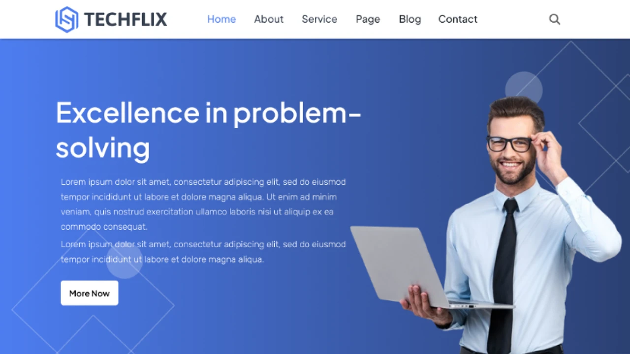 TechFlix - Figma Template for Businesses and Startups UI Kit