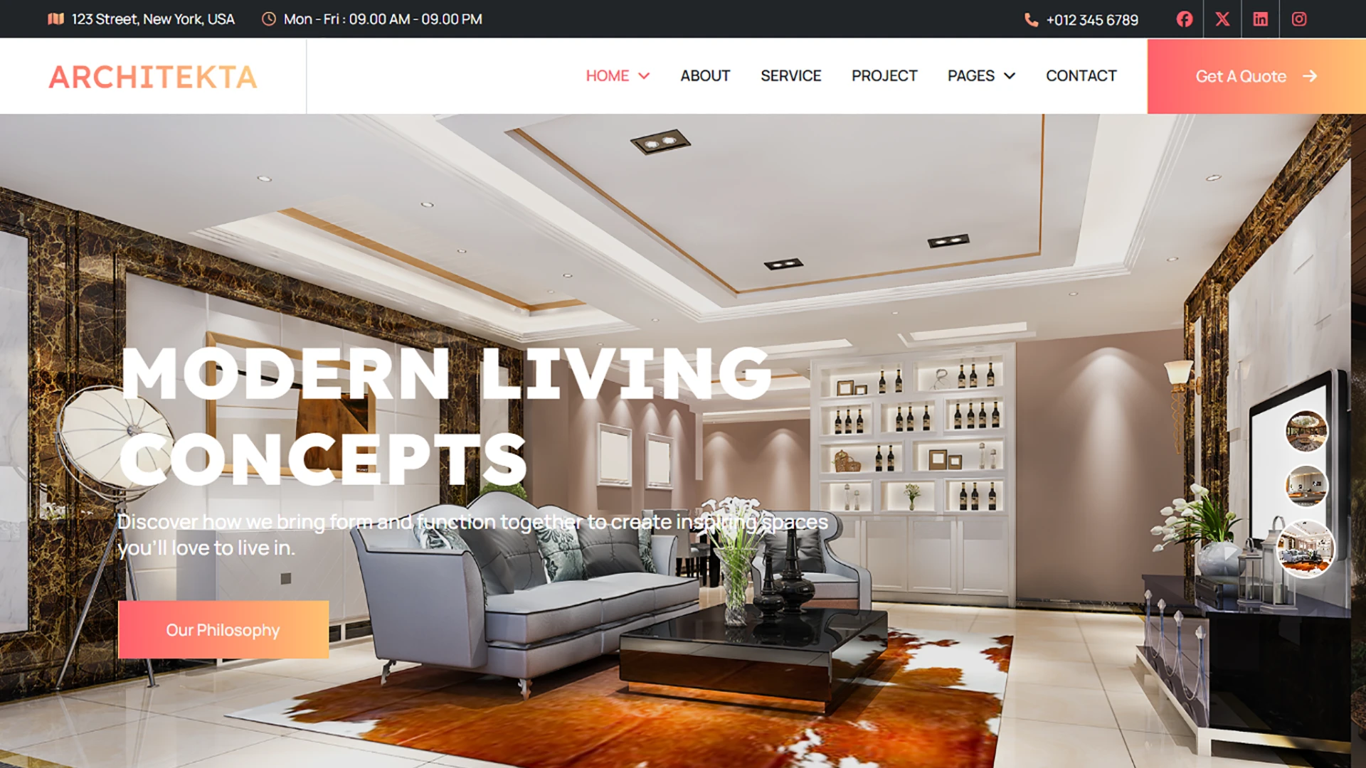 Architekta - Interior & Architecture HTML Template