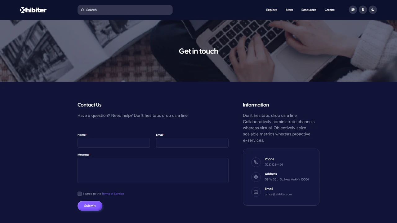 Xhibiter - Web3 Crypto NFT Marketplace Figma Template