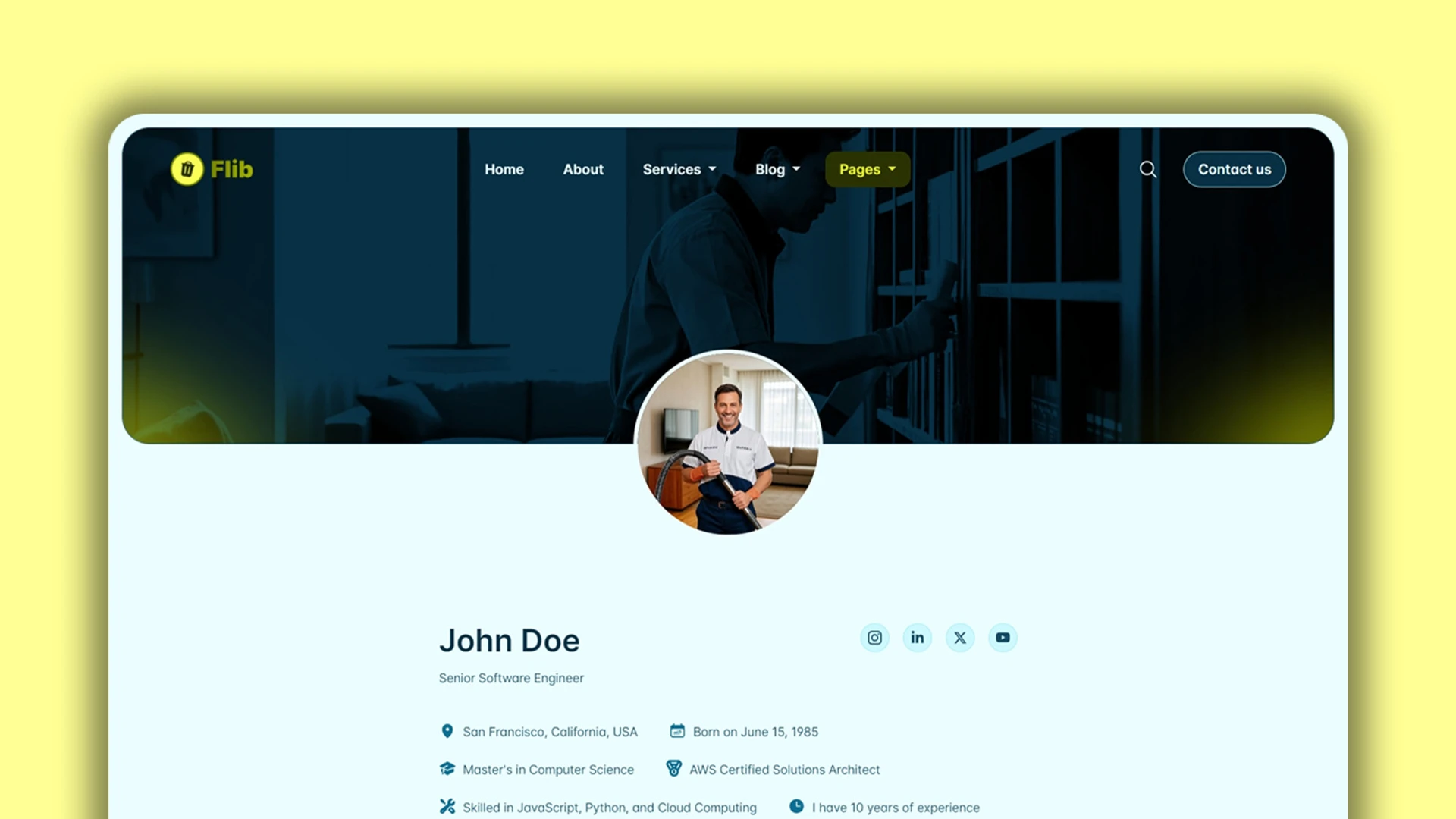 Flib - HTML Website Template For Premium Home Cleaning Services