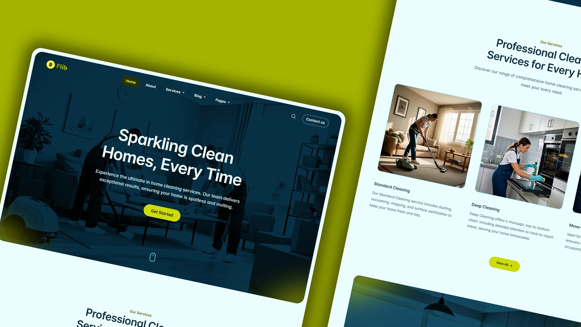 Flib - HTML Website Template For Premium Home Cleaning Services