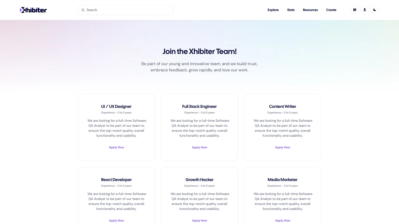 Xhibiter - Web3 Crypto NFT Marketplace Figma Template
