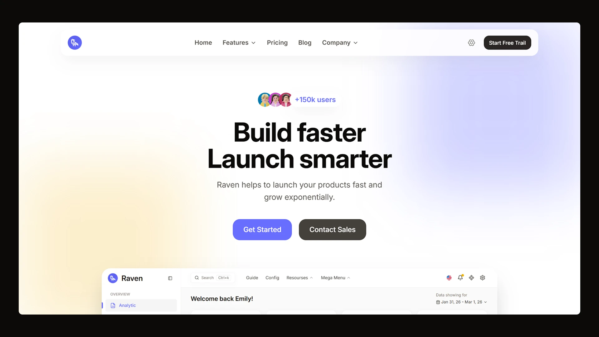 Raven - TailwindCSS Admin Dashboard Template + Landing + RTL