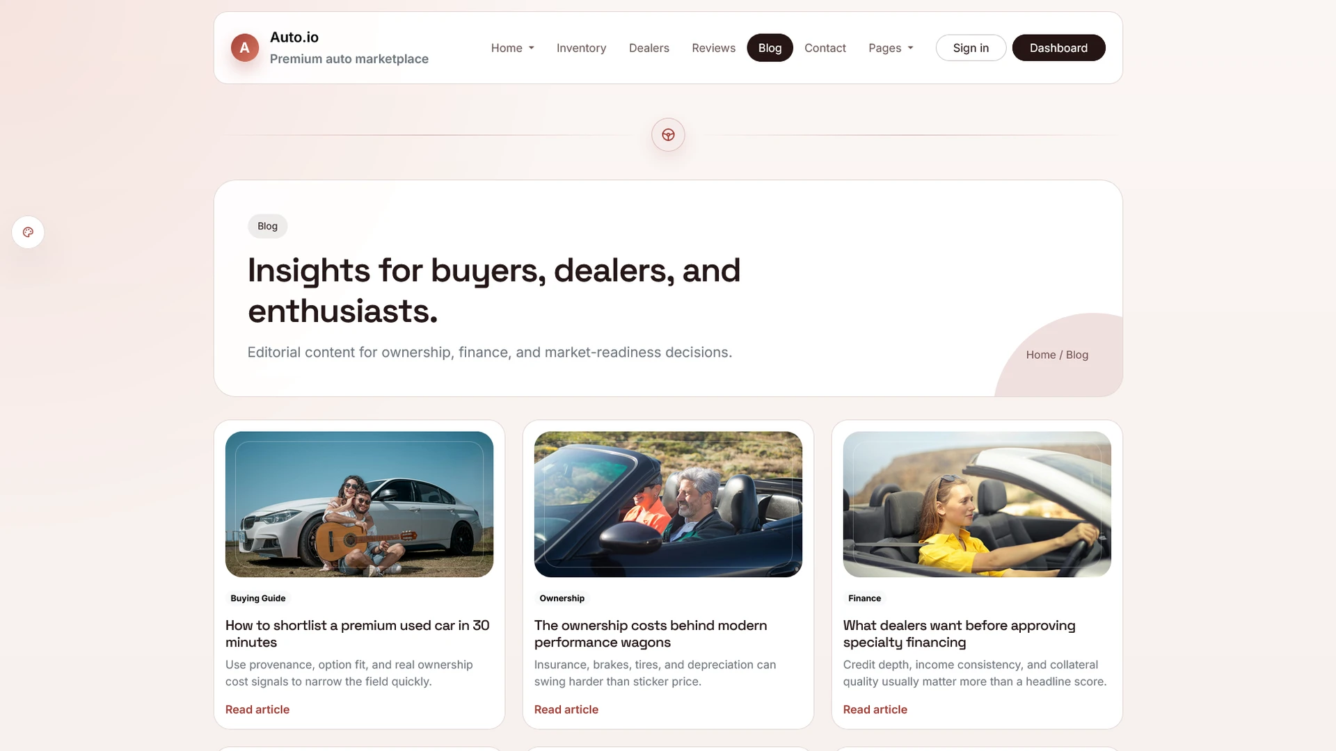 AutoIO - Cars Listings & Directory Template